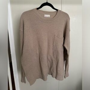 Be Cool Tan Crewneck Knit Sweater size medium / large